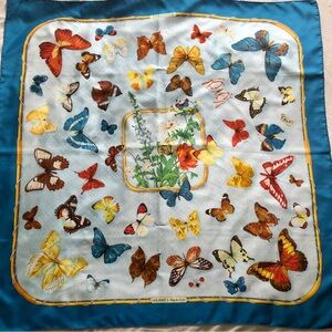 Authentic Vintage Hermes-Paris Farandole butterfly silk scarf
